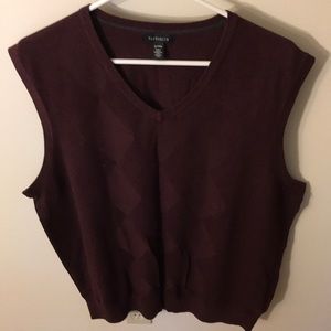 Van Heusen maroon sweater vest.